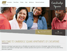 Tablet Screenshot of cambridgesquarechesapeake.com